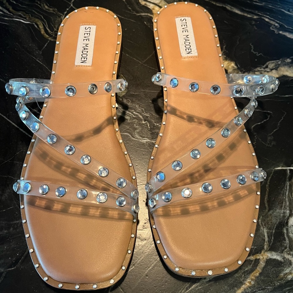 Steve Madden Studded Slip-On Sandals